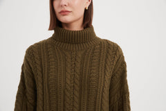 Tirelli Chunky Cable Oversized Knit - Blue Water Clothing