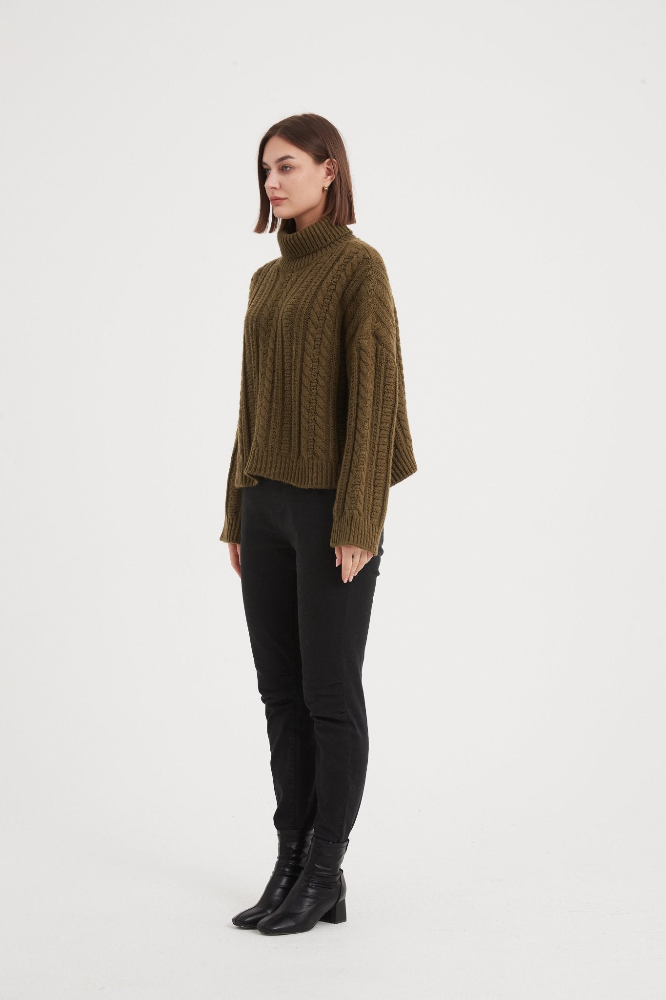 Tirelli Chunky Cable Oversized Knit - Blue Water Clothing