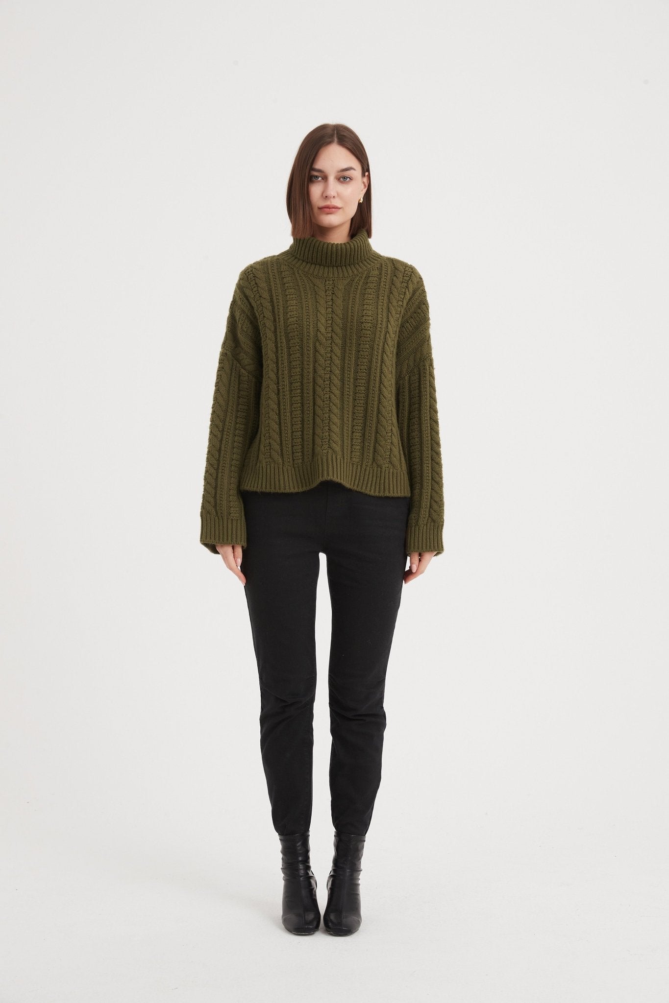 Tirelli Chunky Cable Oversized Knit - Blue Water Clothing