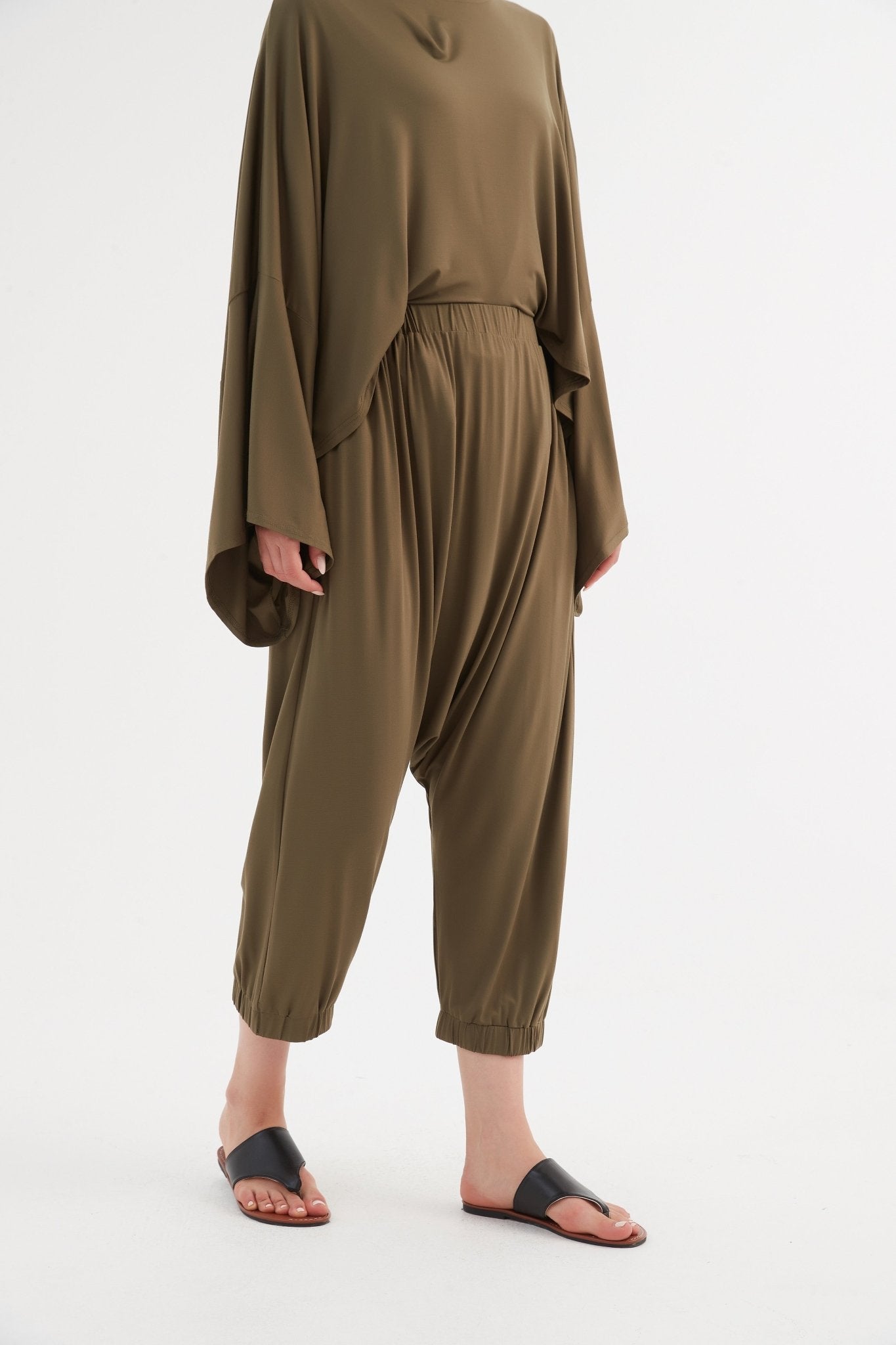 TirelliTirelli Drop Crotch Pant KhakiClothingKhaki - Blue Water Clothing