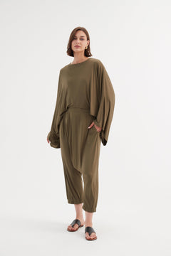 TirelliTirelli Drop Crotch Pant KhakiClothingKhaki - Blue Water Clothing