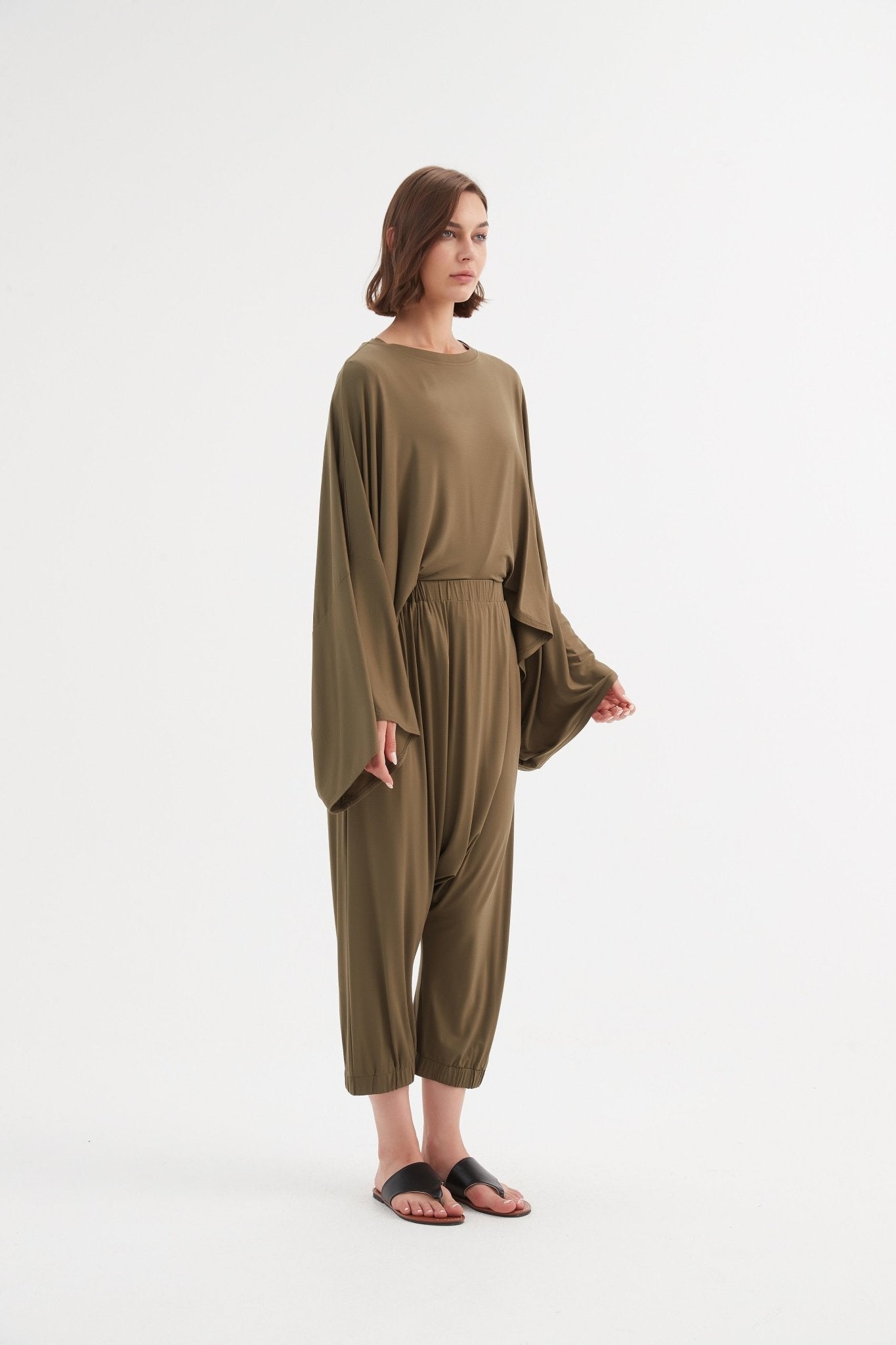 TirelliTirelli Drop Crotch Pant KhakiClothingKhaki - Blue Water Clothing