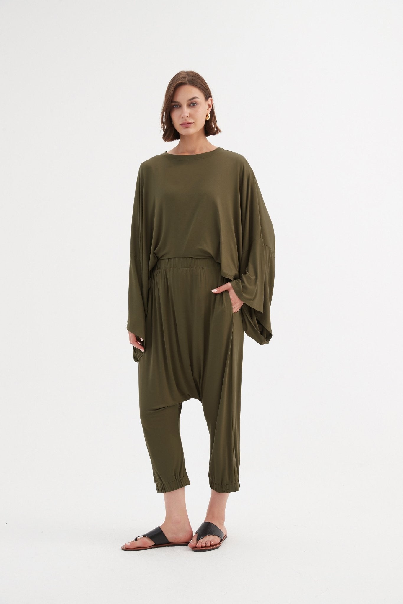 TirelliTirelli Drop Crotch Pant KhakiClothingKhaki - Blue Water Clothing