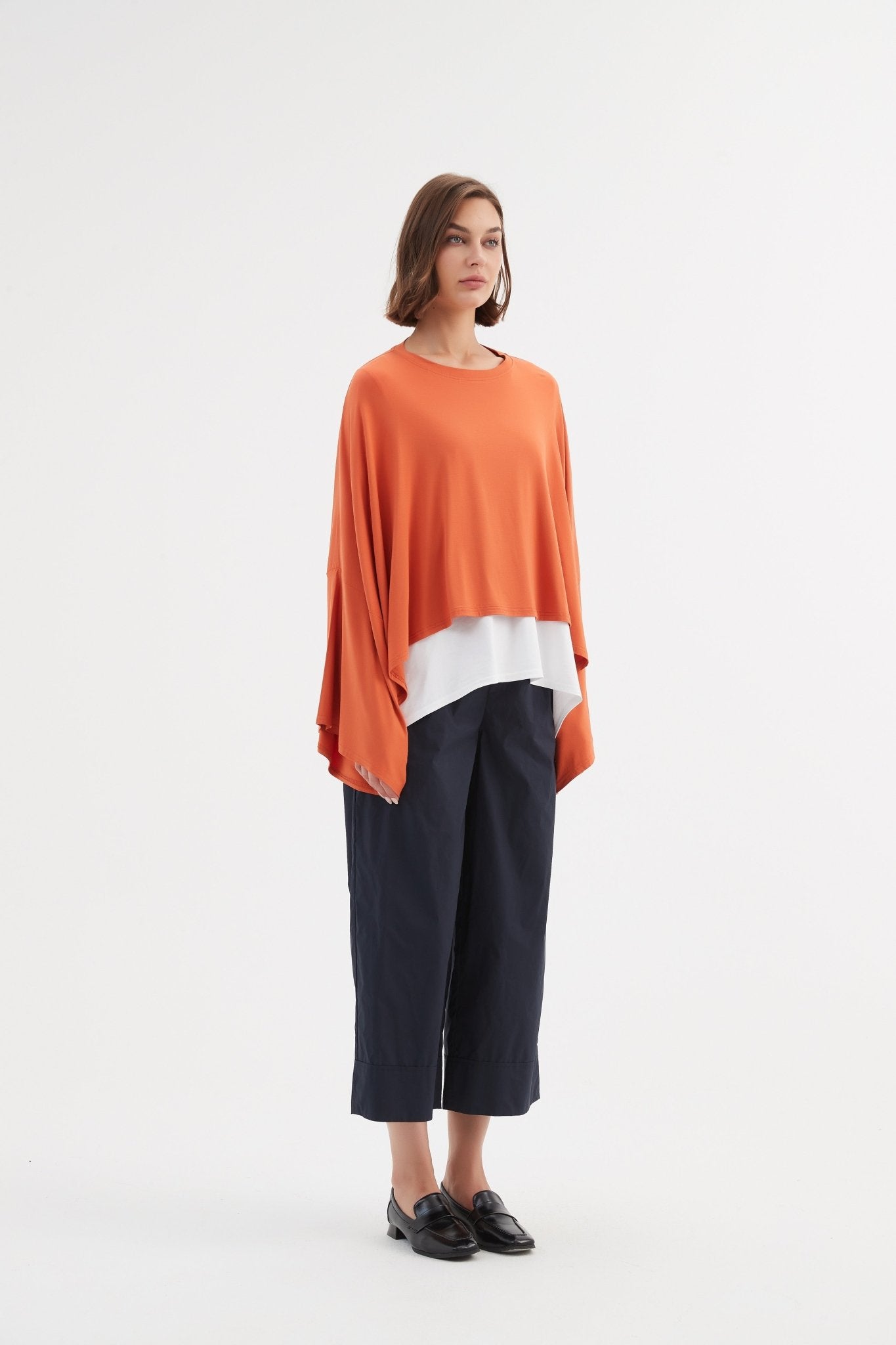 Tirelli Jersey Oversized Layer Top Burnt Orange - Blue Water Clothing