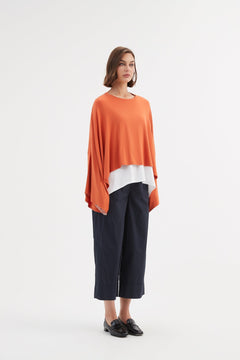 Tirelli Jersey Oversized Layer Top Burnt Orange - Blue Water Clothing
