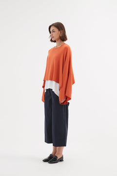 Tirelli Jersey Oversized Layer Top Burnt Orange - Blue Water Clothing