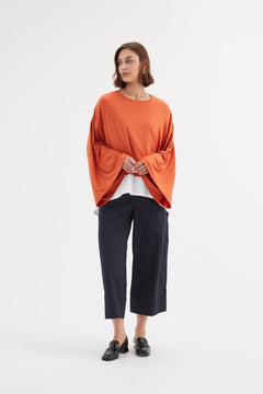 Tirelli Jersey Oversized Layer Top Burnt Orange - Blue Water Clothing
