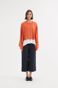Tirelli Jersey Oversized Layer Top Burnt Orange - Blue Water Clothing