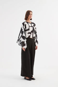 TirelliTirelli Oversized Print Layer Top BlackClothingBlack - Blue Water Clothing