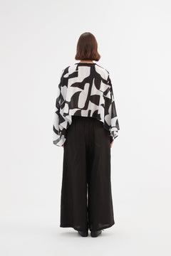 TirelliTirelli Oversized Print Layer Top BlackClothingBlack - Blue Water Clothing