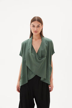 TirelliTirelli Wrap Front TopTopsSoft Teal - Blue Water Clothing