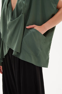 TirelliTirelli Wrap Front TopTopsSoft Teal - Blue Water Clothing