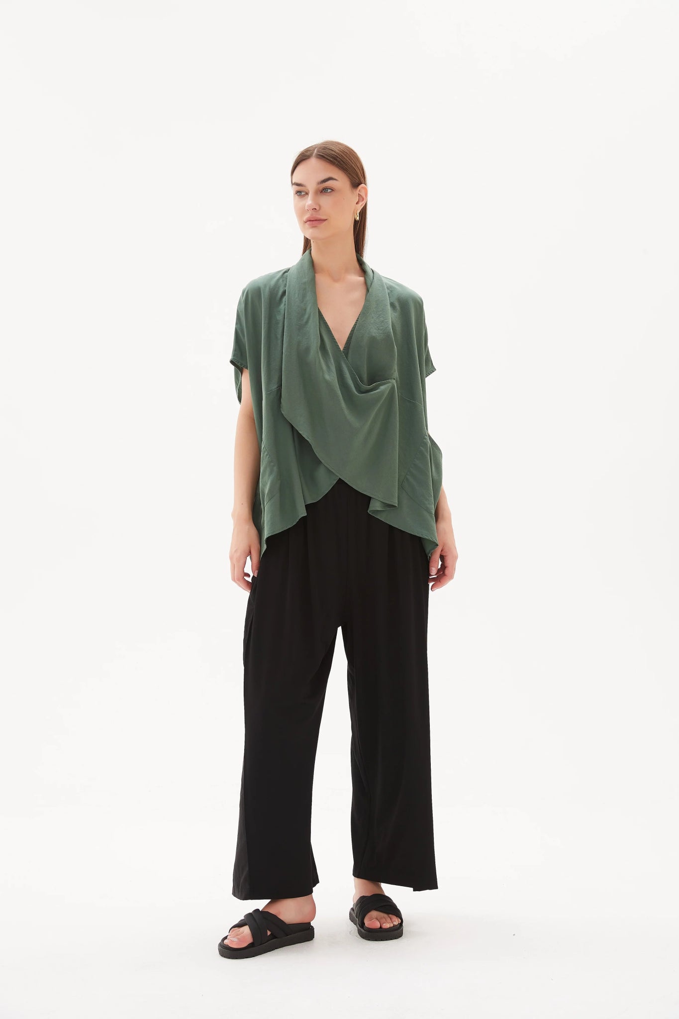 TirelliTirelli Wrap Front TopTopsSoft Teal - Blue Water Clothing