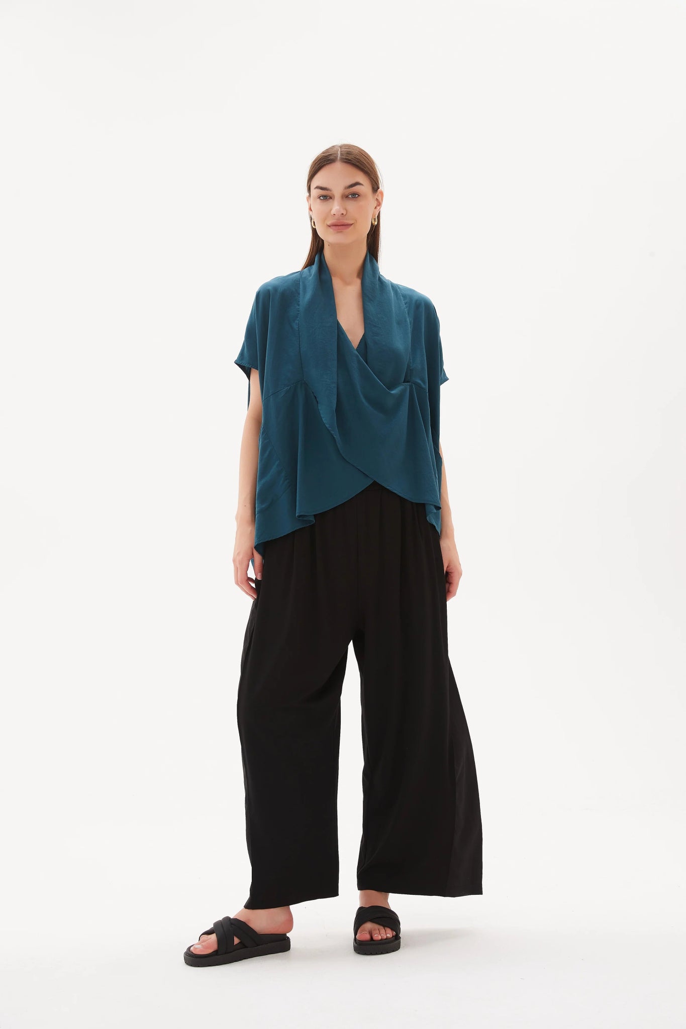 TirelliTirelli Wrap Front TopTopsSoft Emerald - Blue Water Clothing