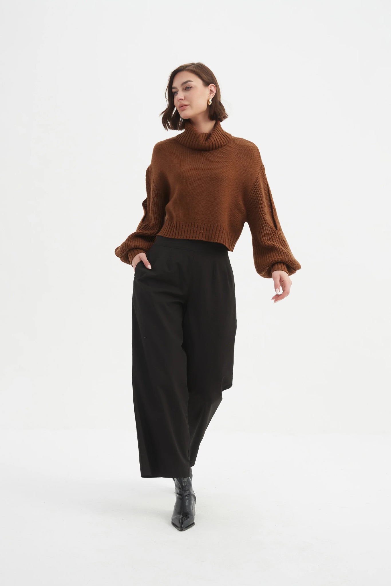 TirelliTirelli Balloon Sleeve KnitTopsBlood Orange - Blue Water Clothing