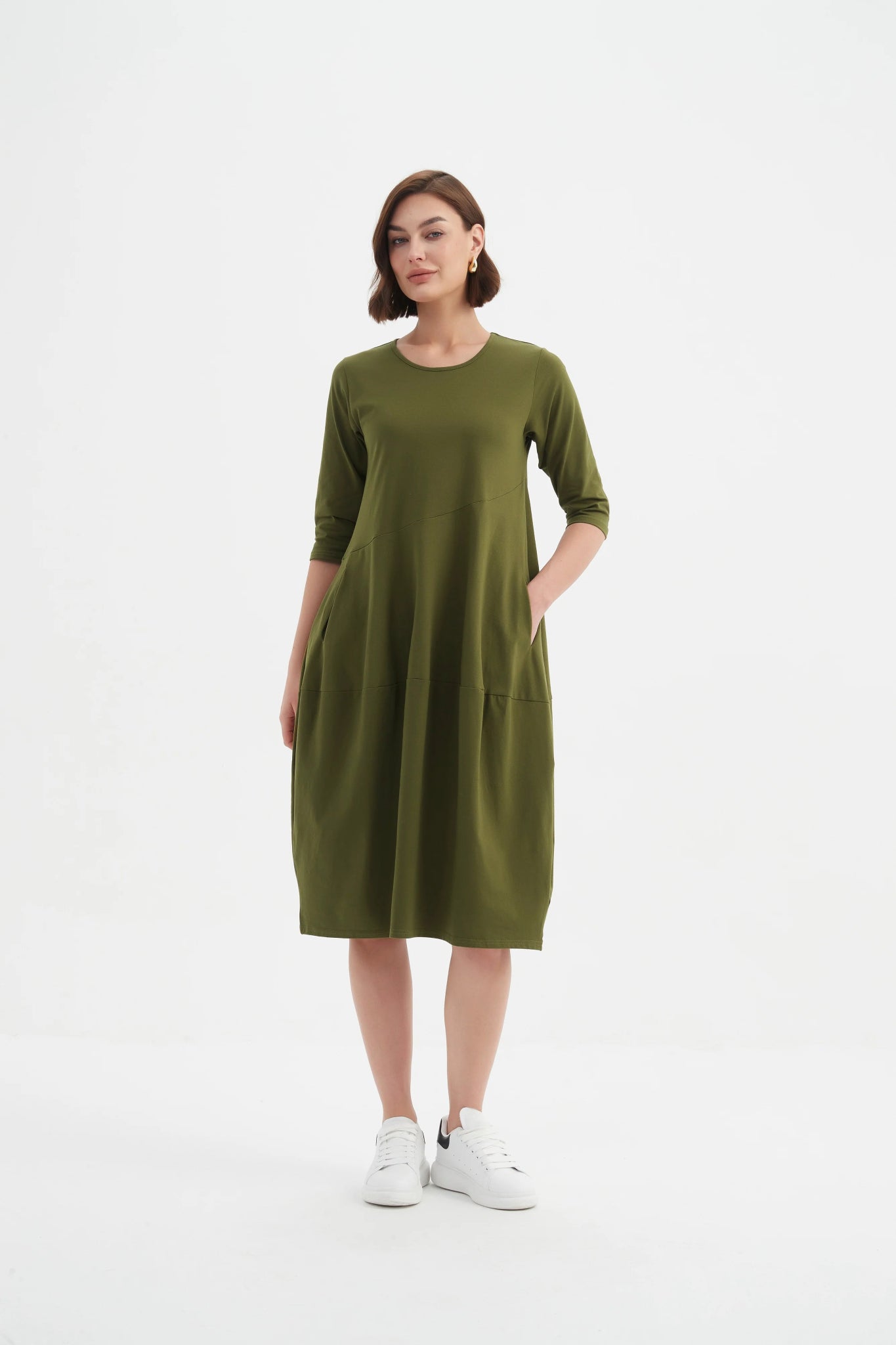 TirelliTirelli Diagonal Seam Winter Dress 25ClothingBlack - Blue Water Clothing