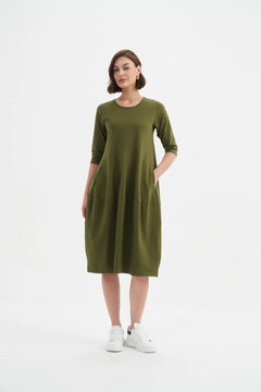 TirelliTirelli Diagonal Seam Winter Dress 25ClothingBlack - Blue Water Clothing