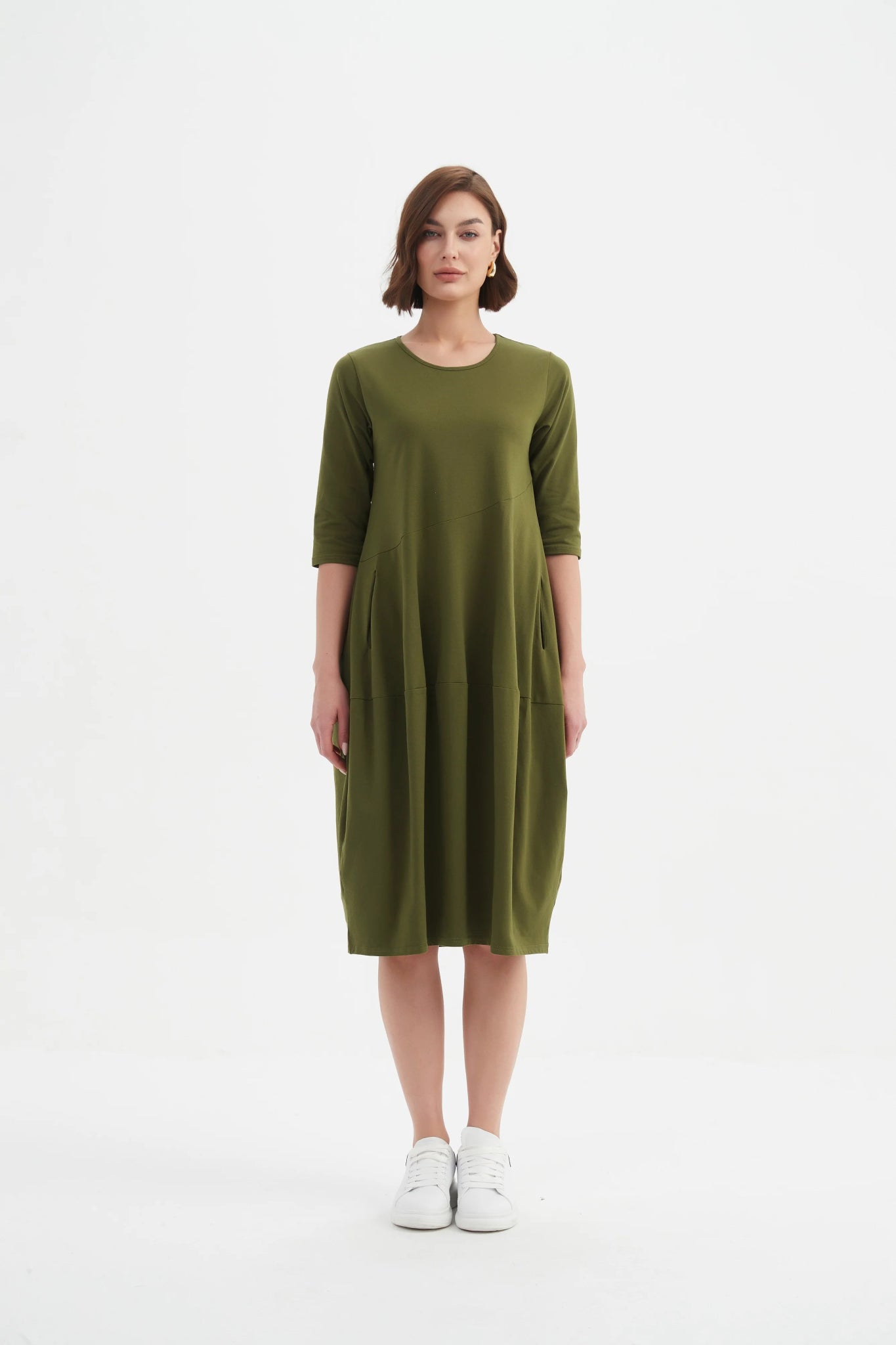 TirelliTirelli Diagonal Seam Winter Dress 25ClothingBlack - Blue Water Clothing