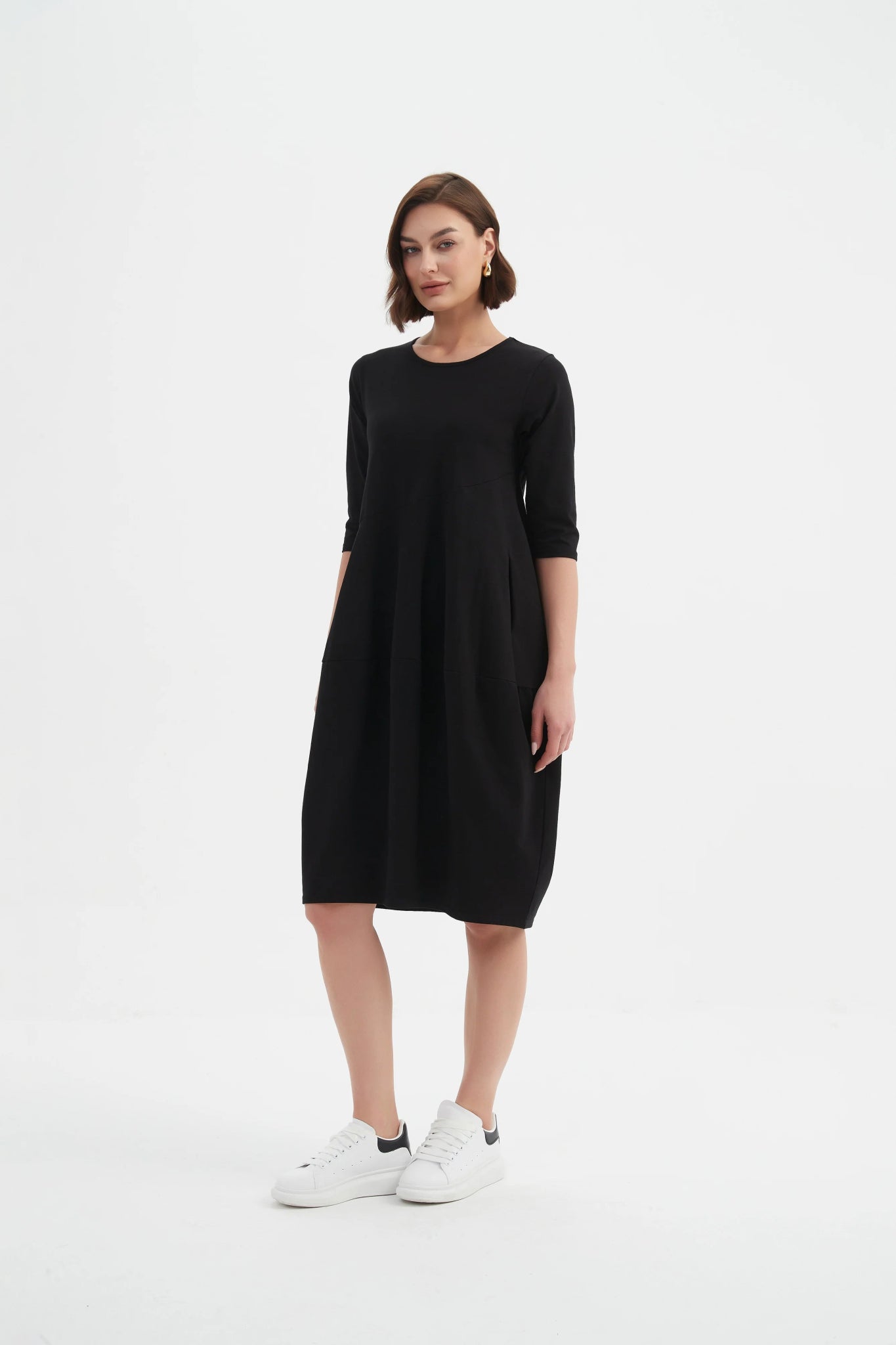 TirelliTirelli Diagonal Seam Winter Dress 25ClothingBlack - Blue Water Clothing