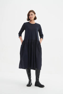 TirelliTirelli Drop Waist Combi DressClothingBlack - Blue Water Clothing