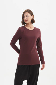 TirelliTirelli Long Sleeve T-Shirt AW25TopsAubergine - Blue Water Clothing
