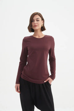 TirelliTirelli Long Sleeve T-Shirt AW25TopsAubergine - Blue Water Clothing