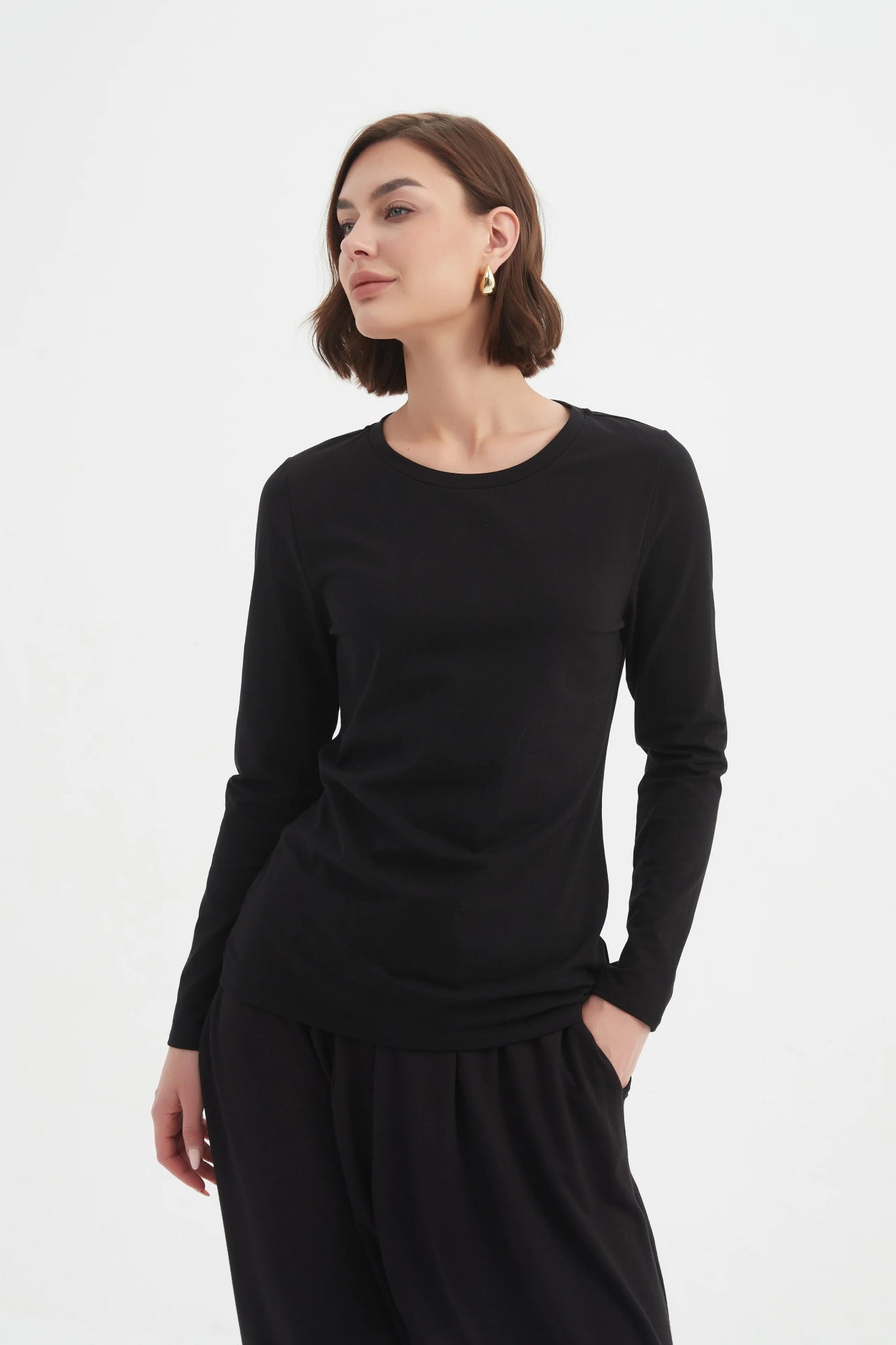 TirelliTirelli Long Sleeve T-Shirt AW25TopsAubergine - Blue Water Clothing