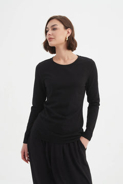 TirelliTirelli Long Sleeve T-Shirt AW25TopsAubergine - Blue Water Clothing