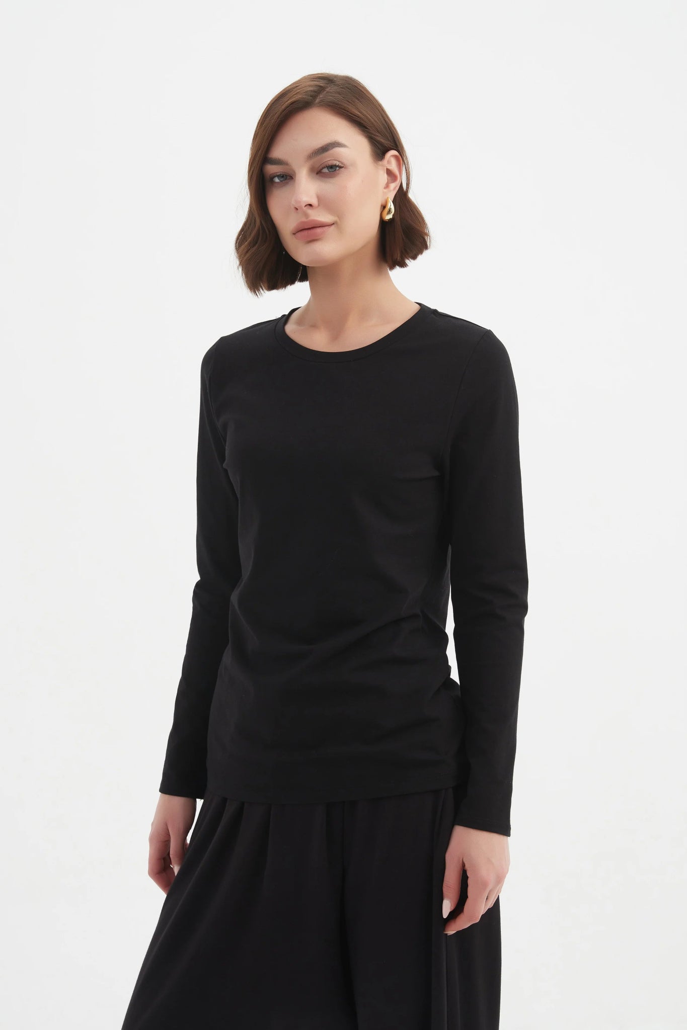 TirelliTirelli Long Sleeve T-Shirt AW25TopsBlack - Blue Water Clothing