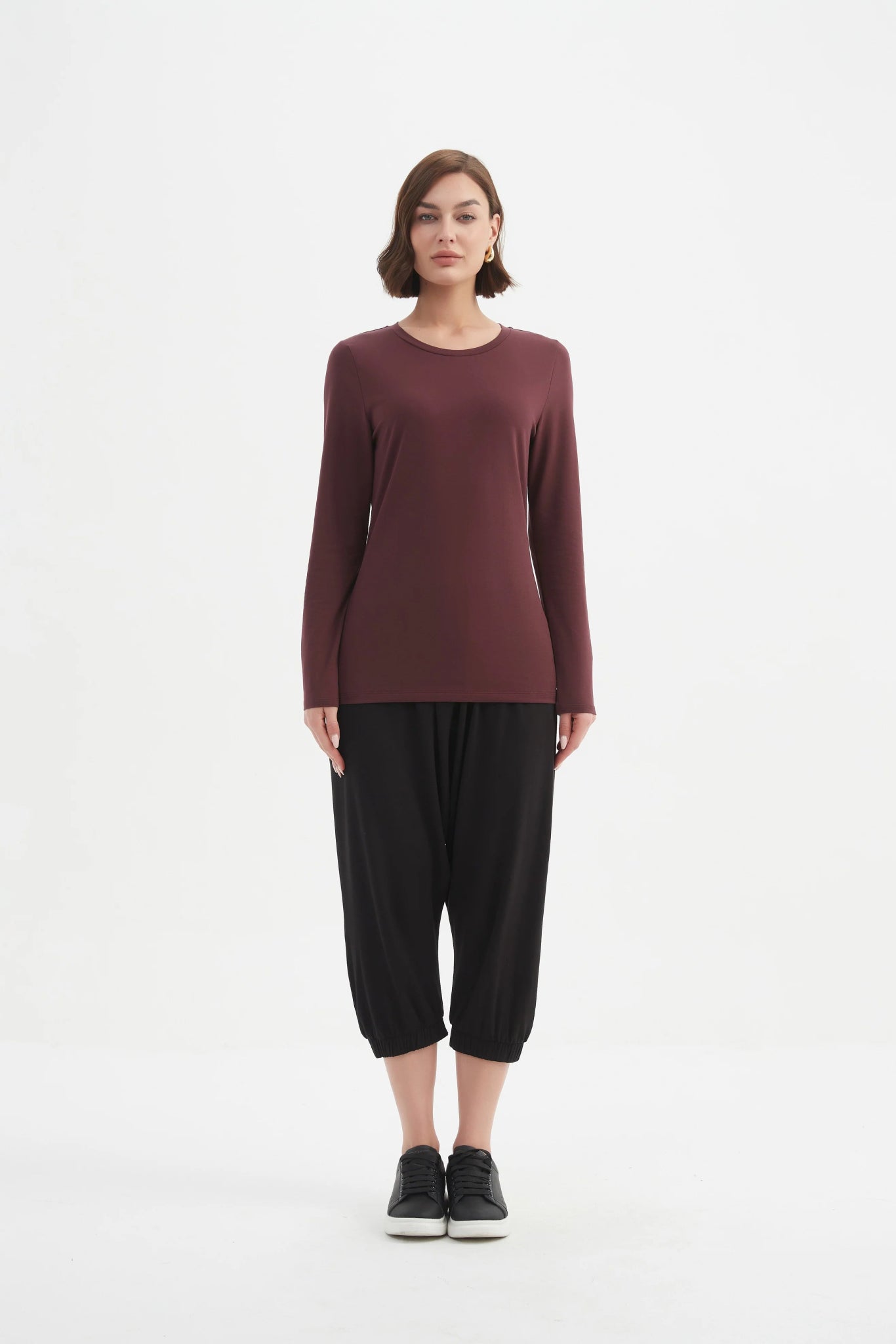 TirelliTirelli Long Sleeve T-Shirt AW25TopsAubergine - Blue Water Clothing