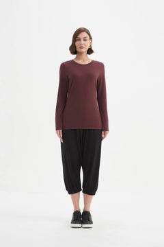 TirelliTirelli Long Sleeve T-Shirt AW25TopsAubergine - Blue Water Clothing