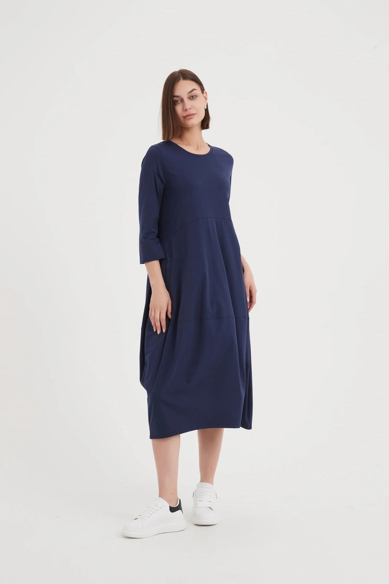 TirelliTirelli Ovoid Jersey Dress NavyClothingNavy - Blue Water Clothing