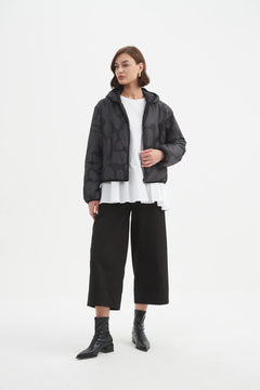 TirelliTirelli Reversible Print Puffer Jacket CharcoalCoats & JacketsCharcoal/Black - Blue Water Clothing