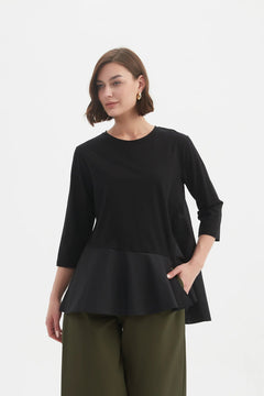 TirelliTirelli Split Hem Combi TopTopsBlack - Blue Water Clothing