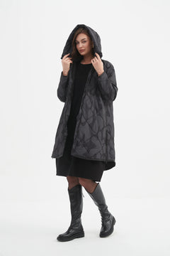 TirelliTirelli Zip Hem Winter Coat CharcoalCoats & JacketsCharcoal/Black - Blue Water Clothing