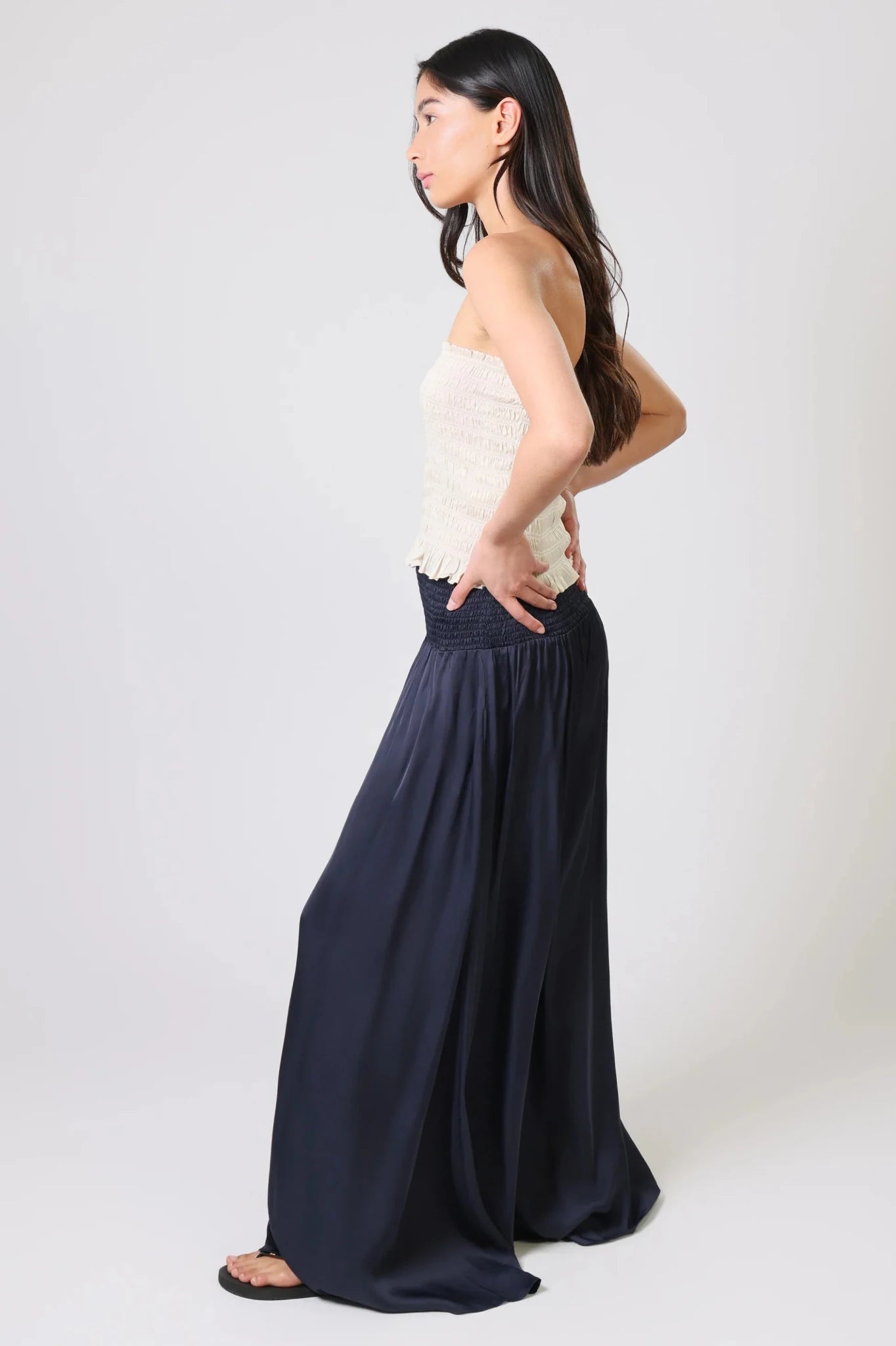 Traffic PeopleTraffic People Aurora Wide Leg Trousers Any Moment NowBottomsNavy - Blue Water Clothing