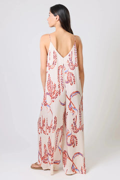 Traffic PeopleTraffic People Ithaca Jumpsuit Birds Of A FeatherDressesCream - Blue Water Clothing