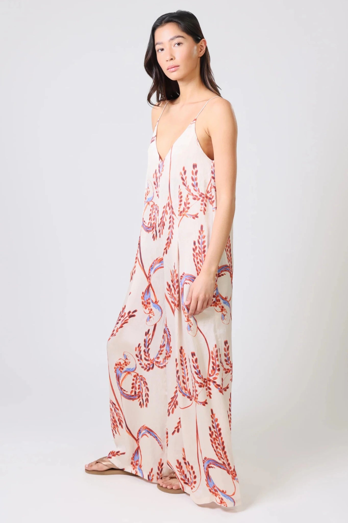 Traffic PeopleTraffic People Ithaca Jumpsuit Birds Of A FeatherDressesCream - Blue Water Clothing