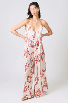 Traffic PeopleTraffic People Ithaca Jumpsuit Birds Of A FeatherDressesCream - Blue Water Clothing