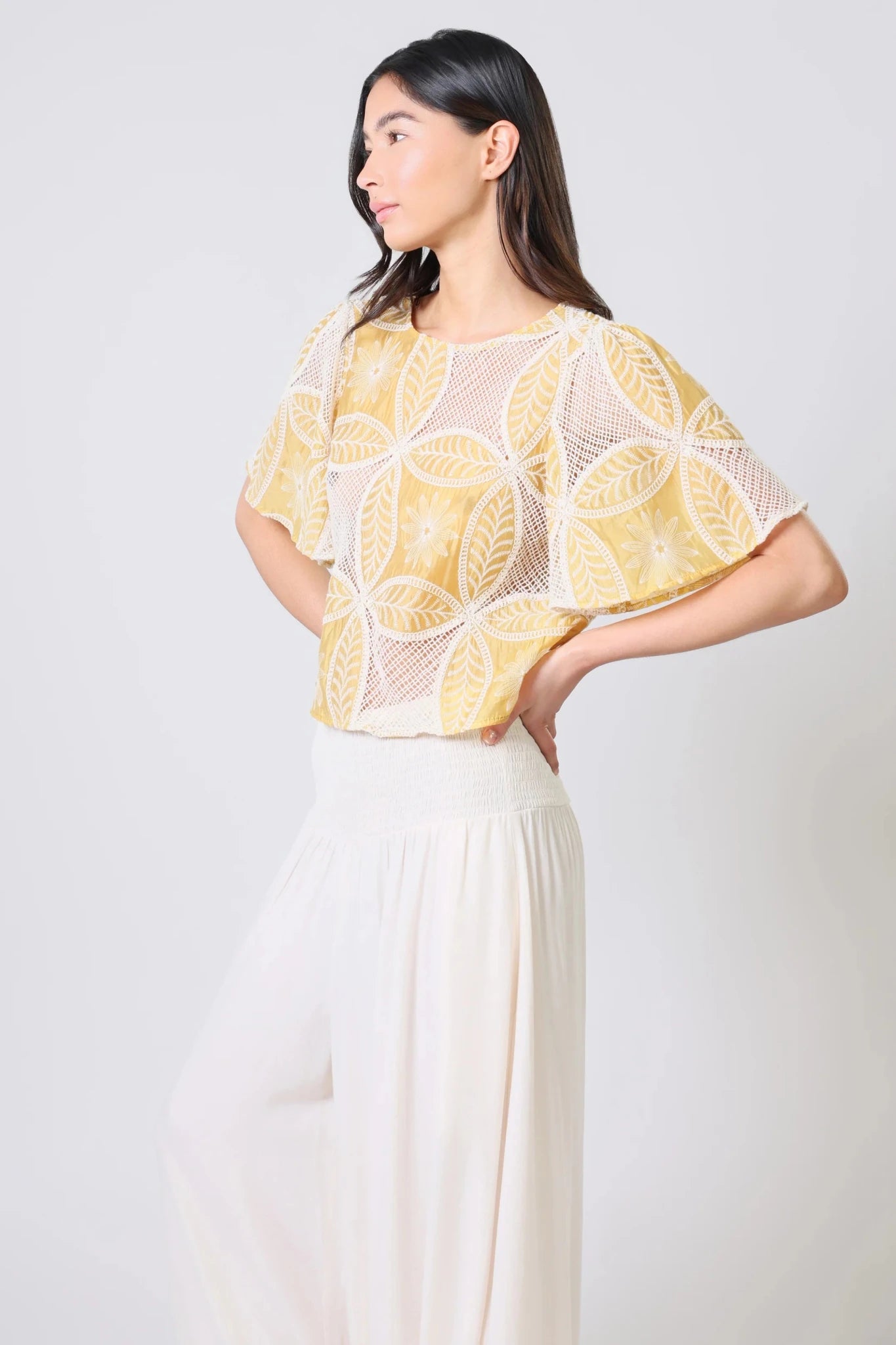 Traffic PeopleTraffic People Rene Blouse The briefest Of MomentsTopsYELLOW - Blue Water Clothing
