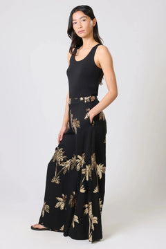 Traffic PeopleTraffic People Rene Trousers Palms Of GoldBottomsBlack - Blue Water Clothing