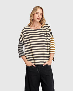 UrbanUrban Multi Stripe Cotton TopTopsStripe - Blue Water Clothing