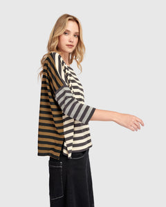 UrbanUrban Multi Stripe Cotton TopTopsStripe - Blue Water Clothing