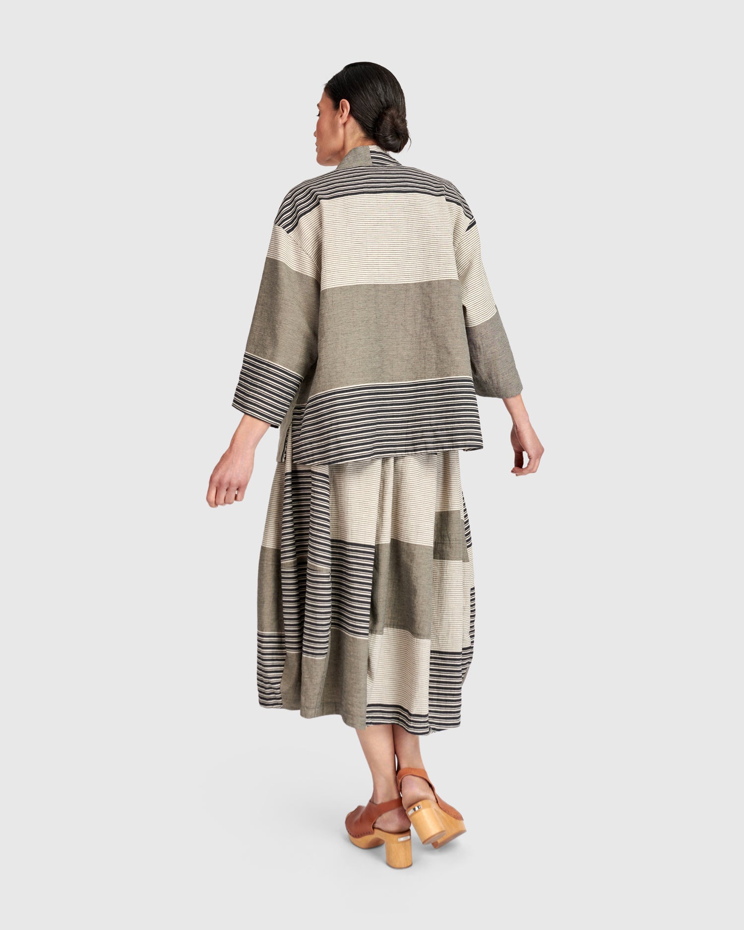 UrbanUrban Stripe Linen Mix JacketCoats & JacketsStone - Blue Water Clothing