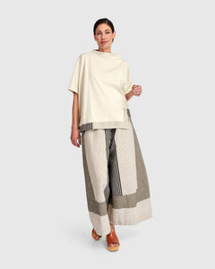 UrbanUrban Stripe Trim TopTopsStone - Blue Water Clothing