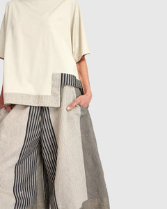 UrbanUrban Stripe Trim TopTopsStone - Blue Water Clothing