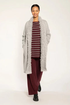 VetonoVetono Edge To Edge Wool Coat GreyCoats & JacketsSilver - Blue Water Clothing