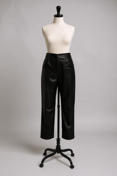 VetonoVetono Round Shape Trouser BlackBottomsBlack - Blue Water Clothing