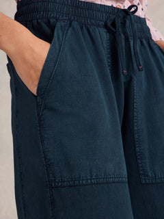 White Stuff Ava Wide Leg Jersey Jogger - Blue Water Clothing
