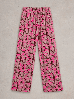 White Stuff Belle Crinkle Wide Leg Trousers - Blue Water Clothing